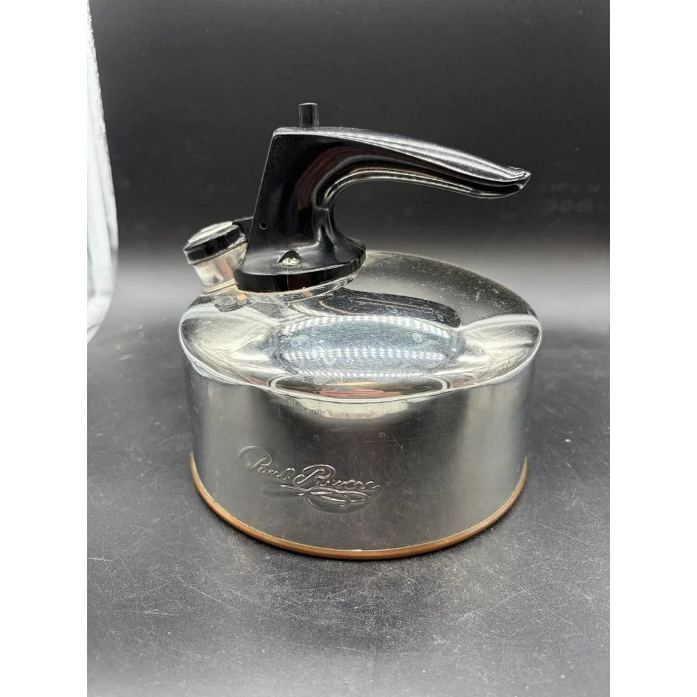 Revere Ware Paul Revere Signature Tea Kettle‎ Copper Bottom Stainless Steel J01H